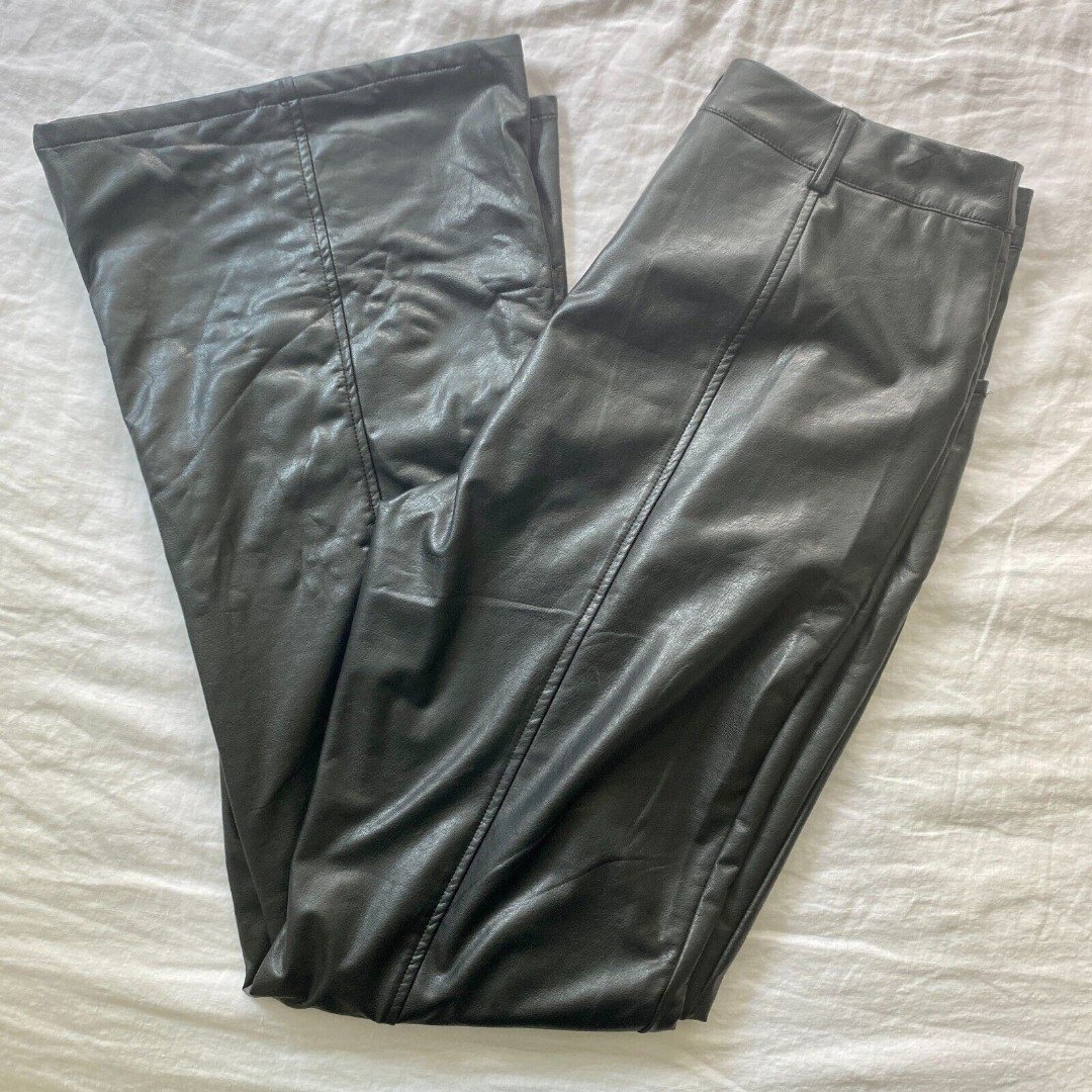 Latest  La Lavon Black Faux Leather Flare Pants Women´s Large jnLsQ2r3V just for you