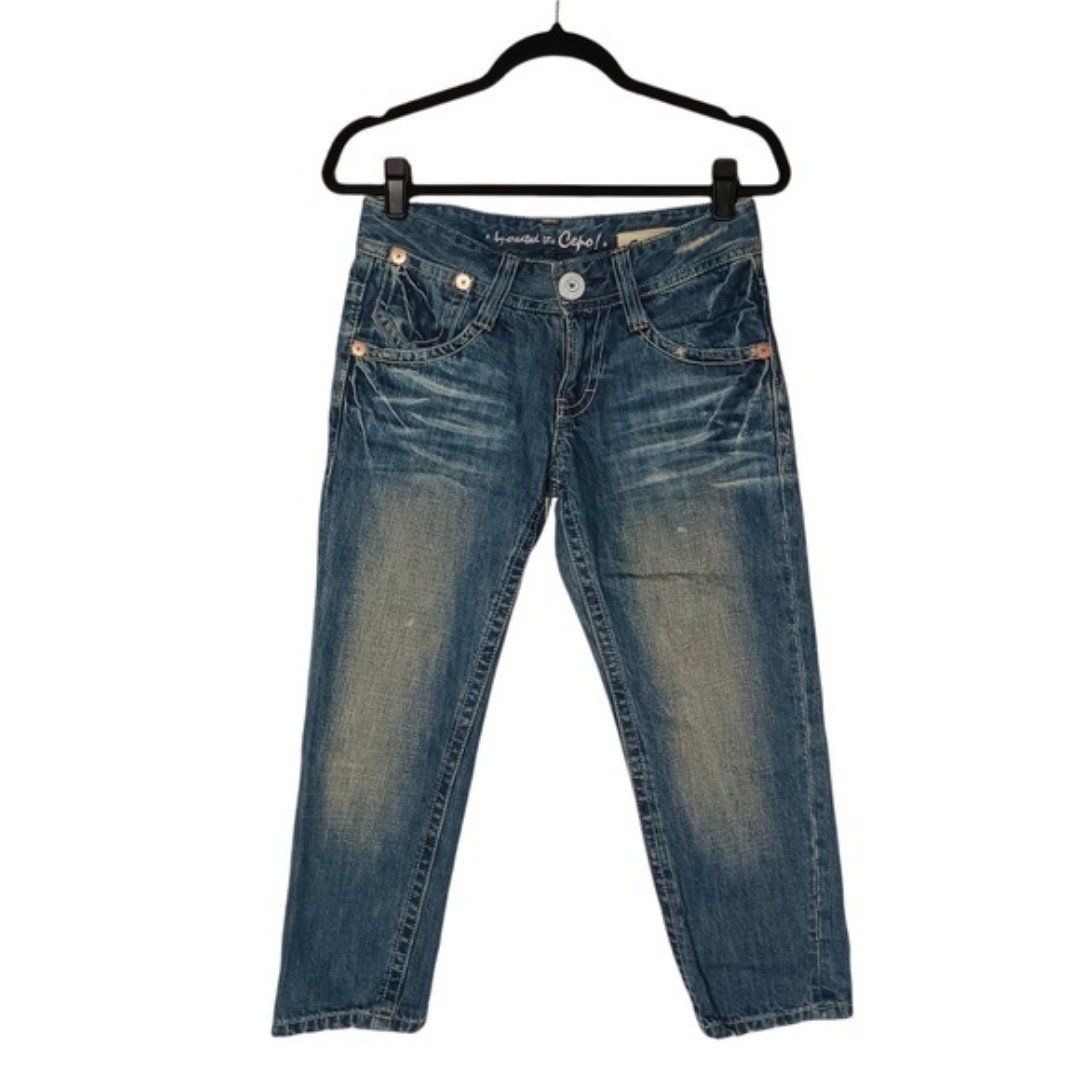 Latest  CEPO! Light Medium Wash Cropped Light Distressed Jeans Small JivjcnsBY online store
