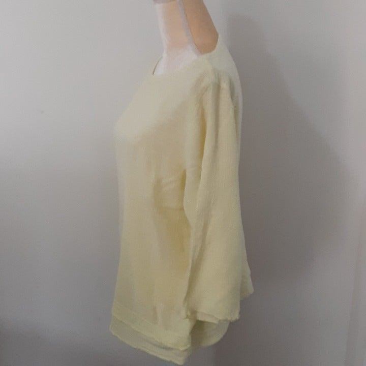 cheapest place to buy  Light chartreuse linen blend tiered top IFv2mpMhM just for you