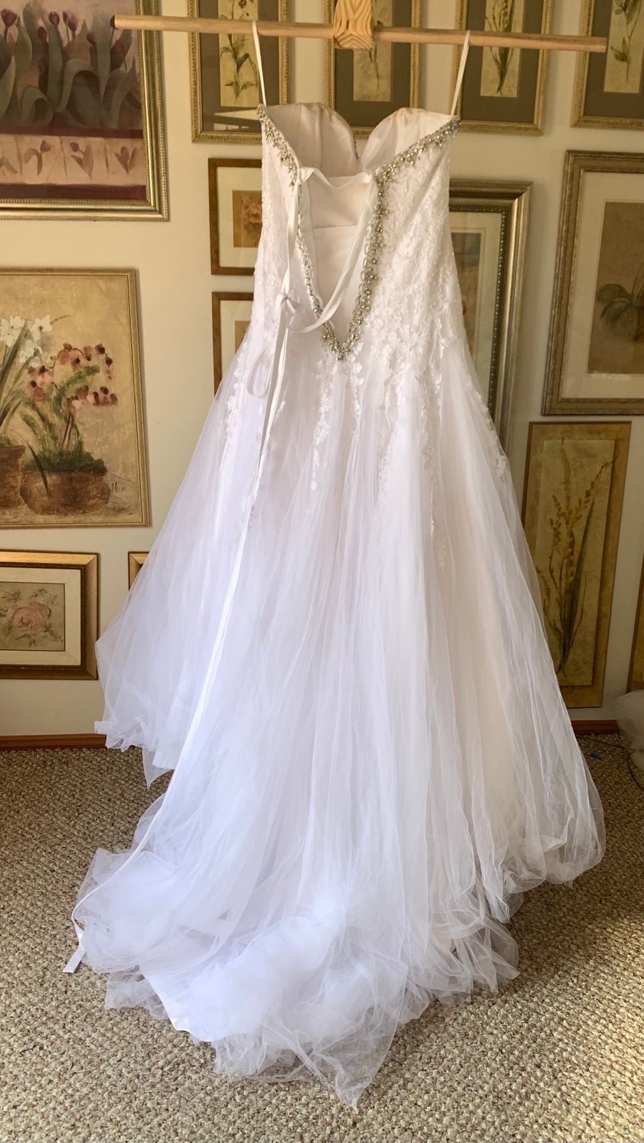 the Lowest price white lace strapless ball gown wedding dress pc4FBjzHg Factory Price