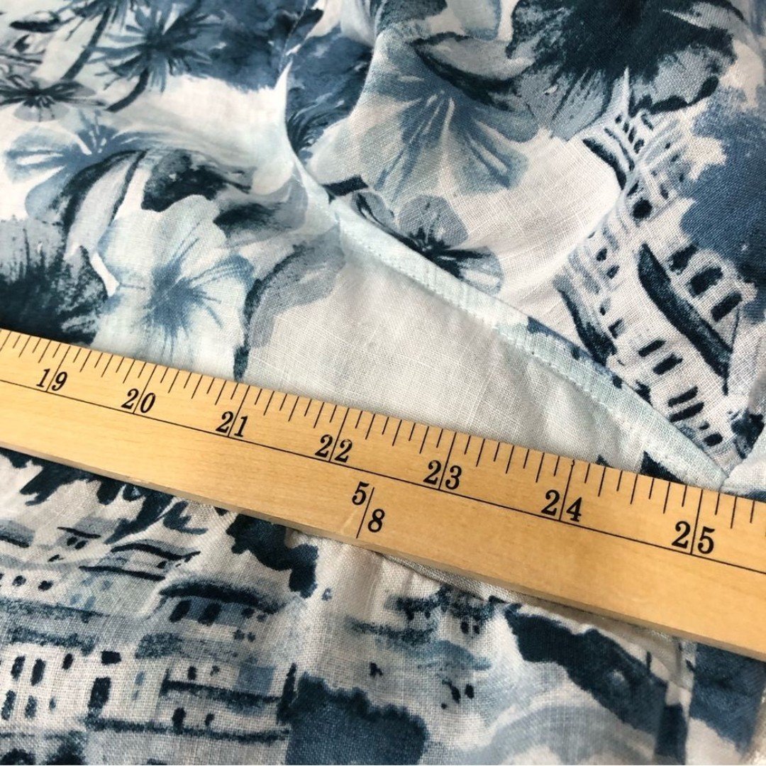 Personality CYNTHIA ROWLEY Linen The Amalfi Coast Roll Sleeve Button Front Shirt Size 2x ndatxWWeb US Outlet