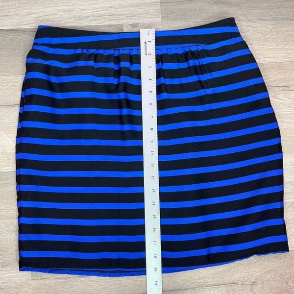 Cheap Dalia Collection Striped Pleat Front Pencil Skirt Royal Blue & Black 6 l6wow5zNc well sale