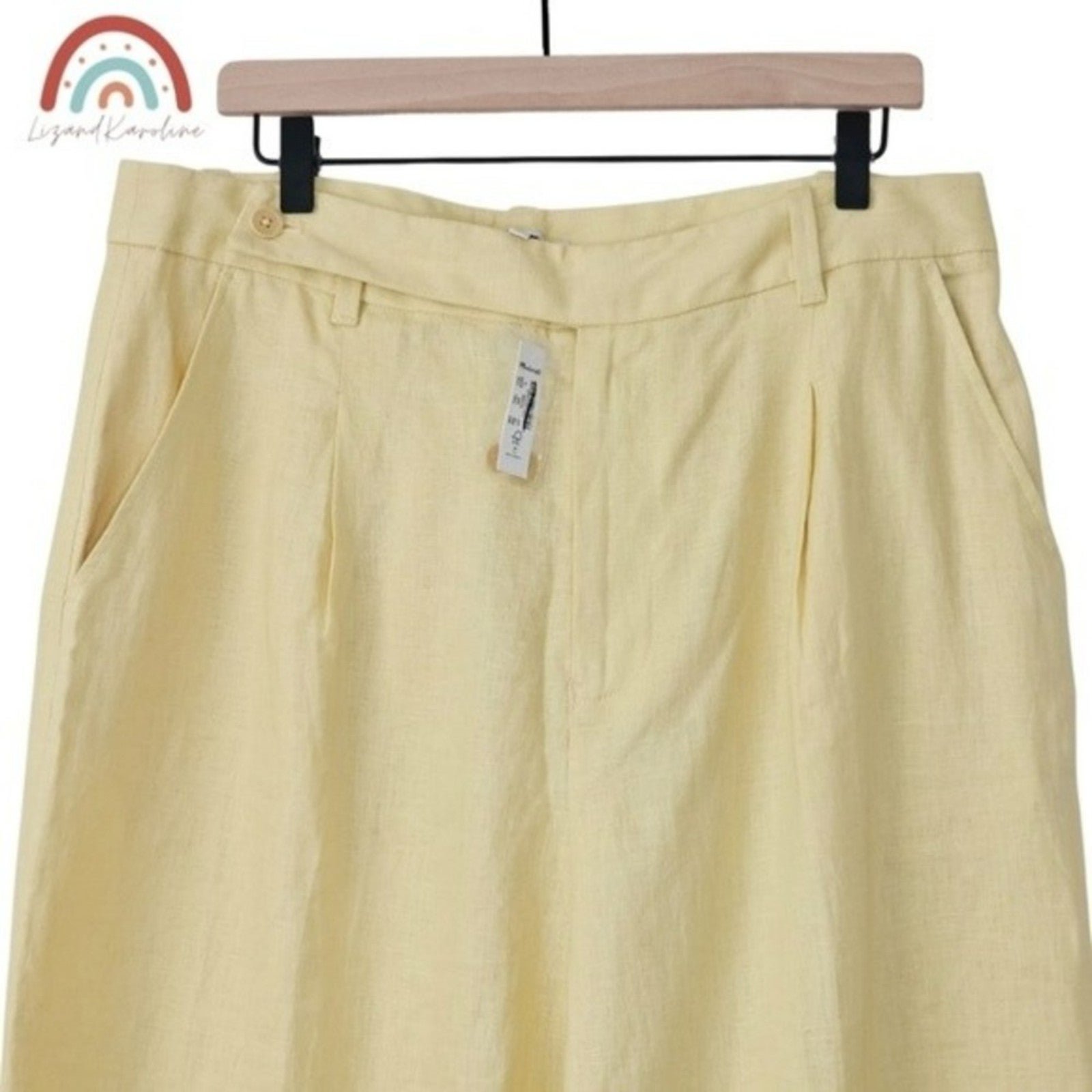 Custom New! Madewell The Harlow Wide Leg Pant 100% Linen High Waist Trouser Pants 14 oEjwiIVRA New Style