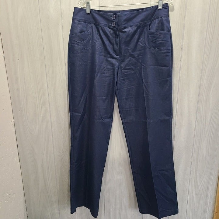 high discount RQT Womens Pants Size 12 Blue Pleated. ja