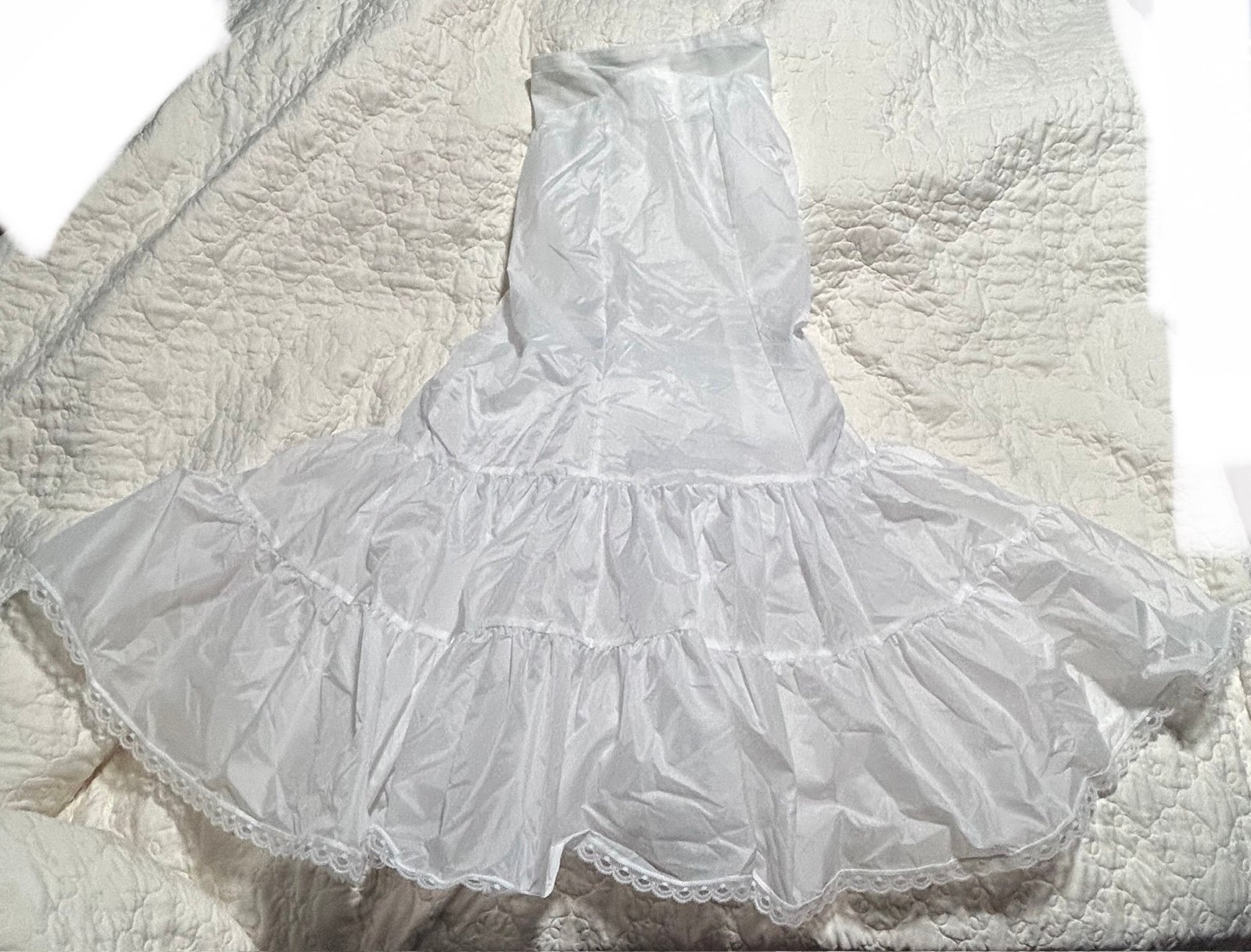 Gorgeous Wedding Dress Slip Underskirt Size 8 White fYr