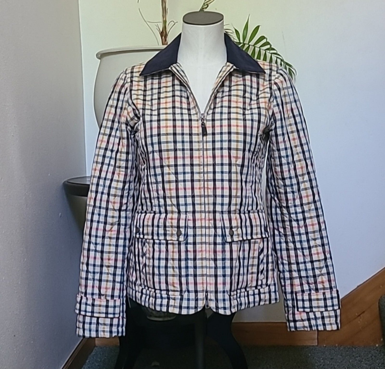 Personality Talbots Quilted Plaid Jacket size XS O9xyJj