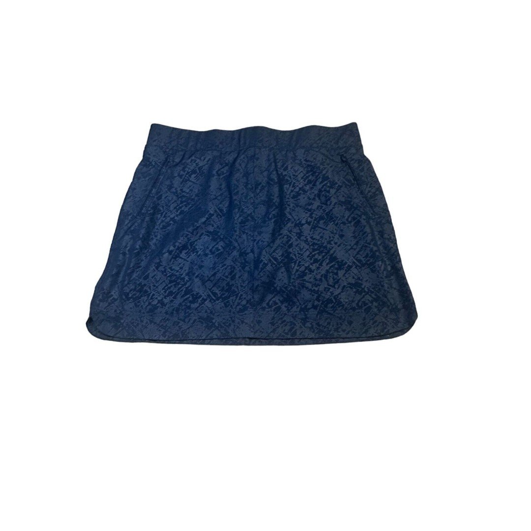 Great Orvis skort XL  women shimmer blue zipper pockets