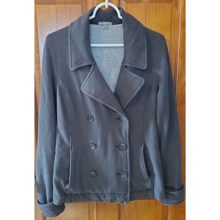Exclusive James Perse Women´s Jacket Size 2 Gray Cotton Double Breasted Blazer jqZuVzVIU Store Online