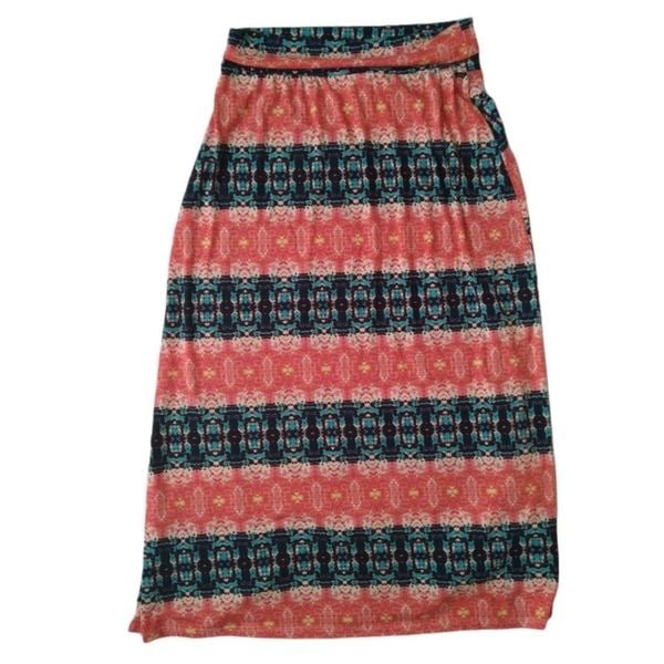 Popular Lily Rose Size XL Orange & Blue Geometric Pattern Boho Maxi Length Skirt EUC nMmQSK8QG New Style