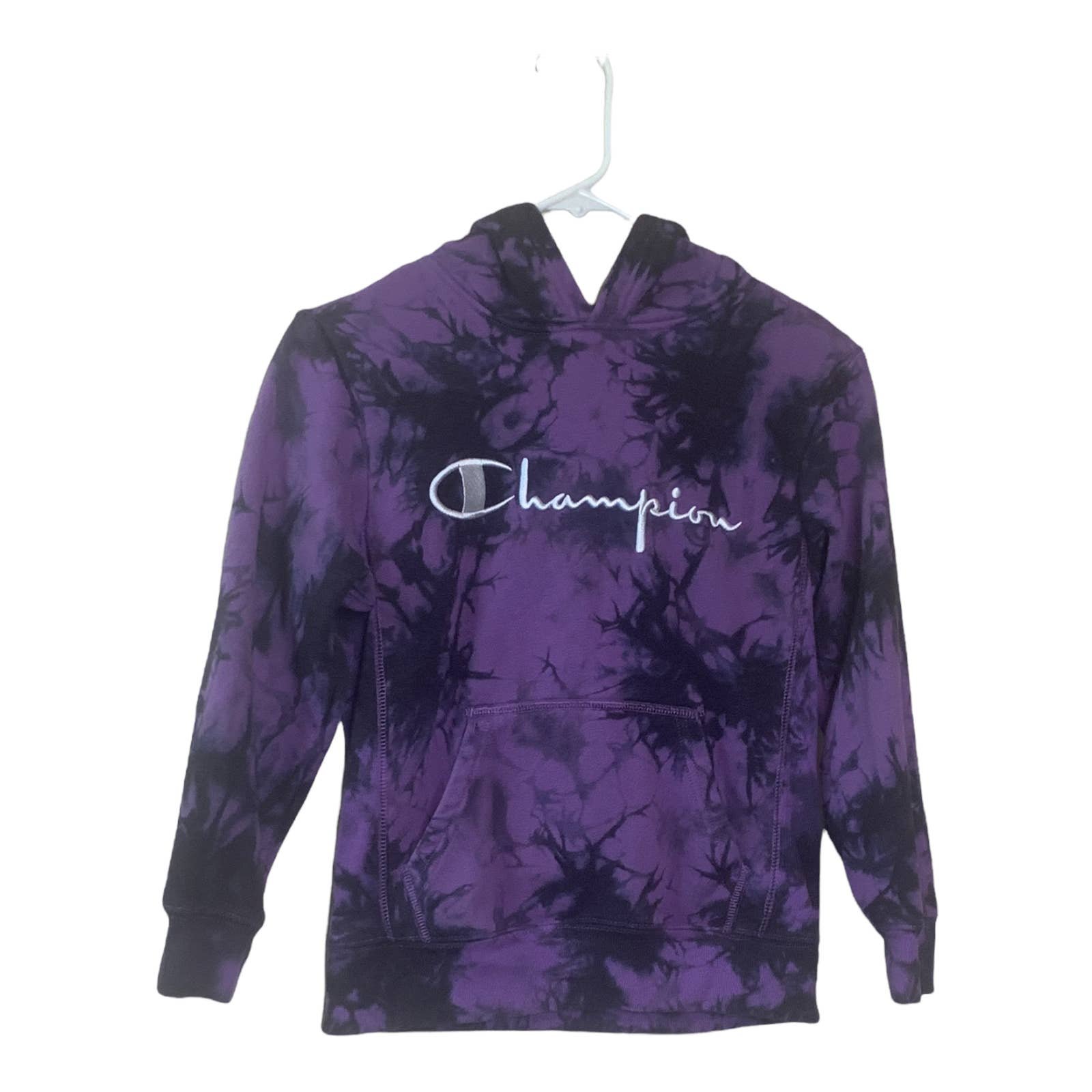 Gorgeous Champion purple Tie dye long sleeves hoodie sw