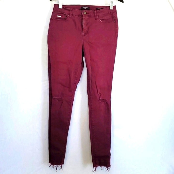 floor price Nine West Frayed Ankles Skinny Jeans Purple Size 8 KfXowz1pA Cheap