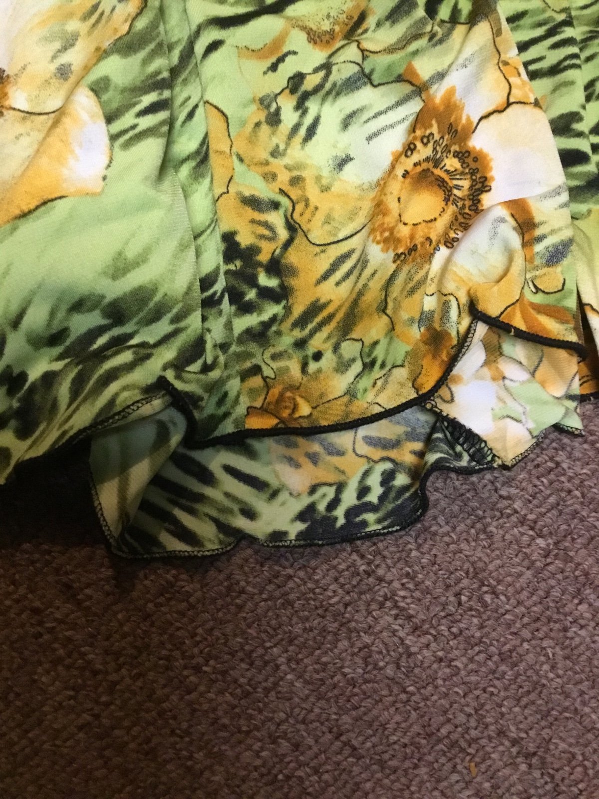 Elegant Bleeker and McDougal Floral Green Flowy Skirt I5bkBU3yR online store