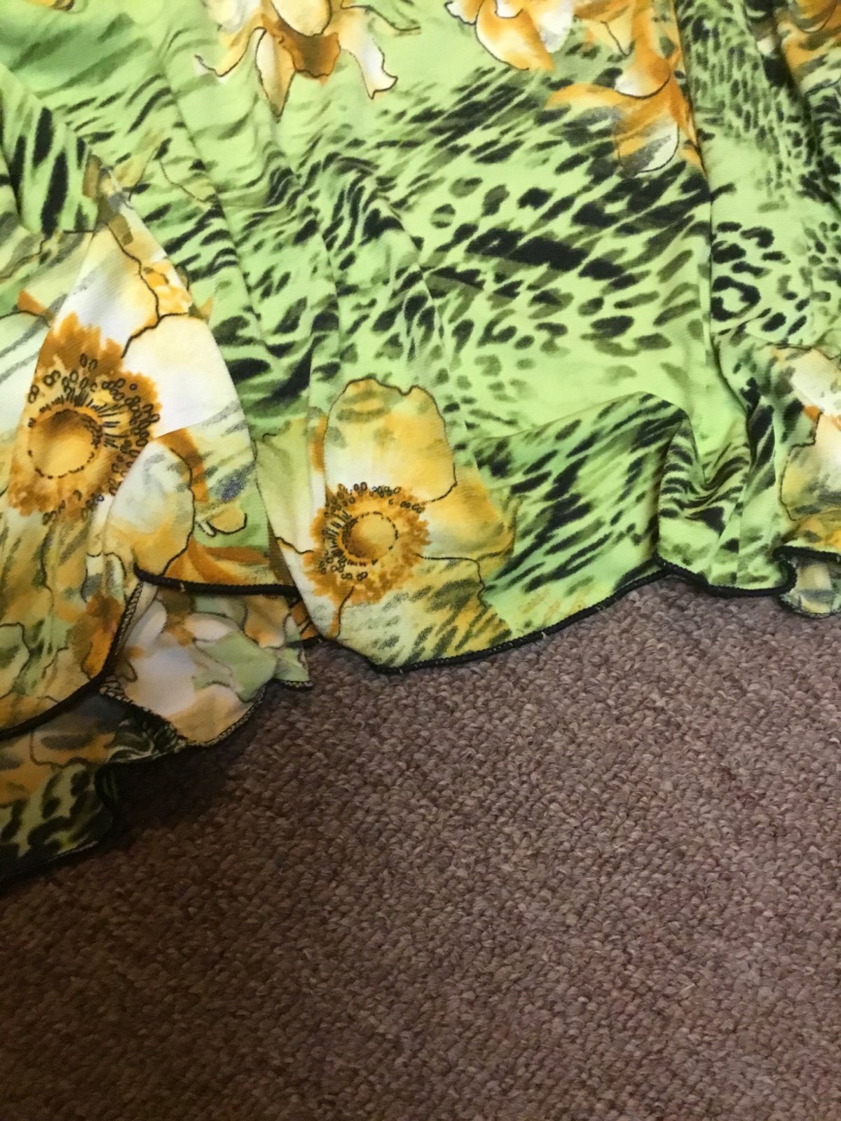 Elegant Bleeker and McDougal Floral Green Flowy Skirt I5bkBU3yR online store
