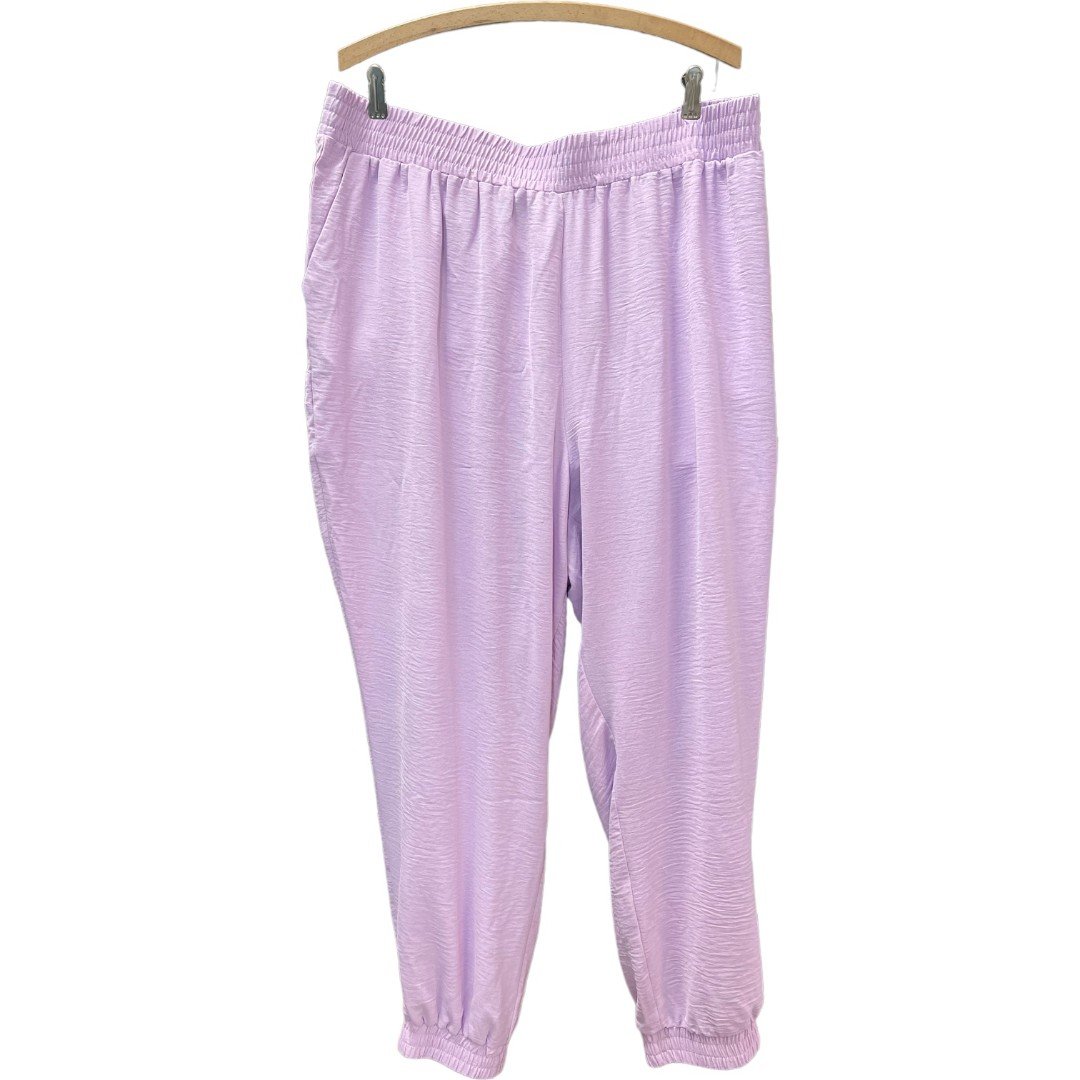 Popular ADYSON PARKER Womens Casual Comfy Stretched Drawstring Jogger Purple Size 2X mnDosl5iH all for you