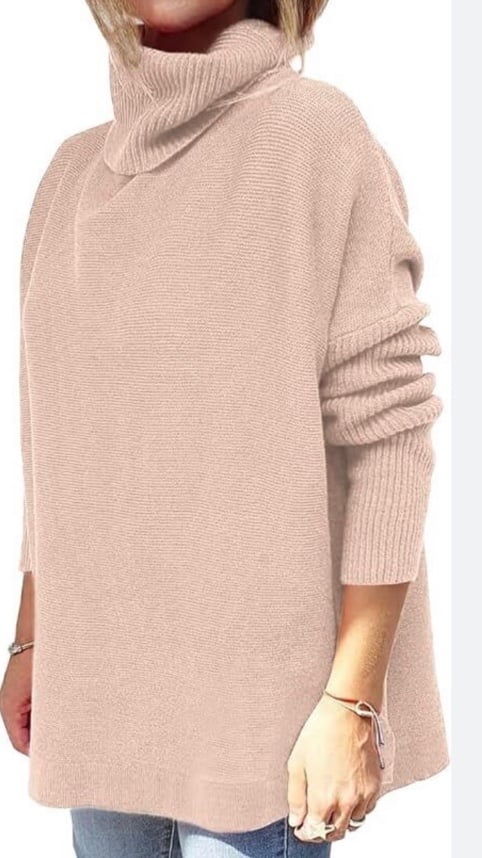Fashion Long sleeve turtleneck large sweater NWT iSSQiu