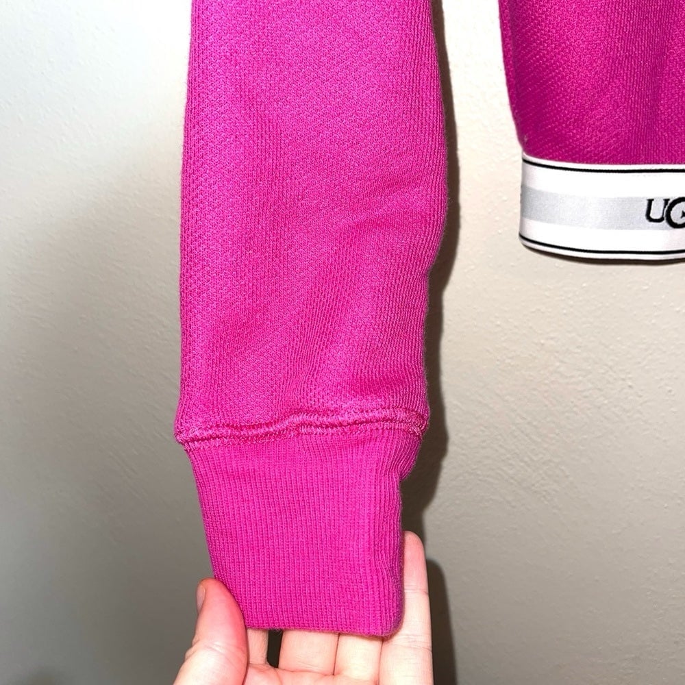 Buy UGG Magenta Pink Logo Elastic Hem Cropped Sweatshirt Xsmall Women’s kg8HBz464 Store Online