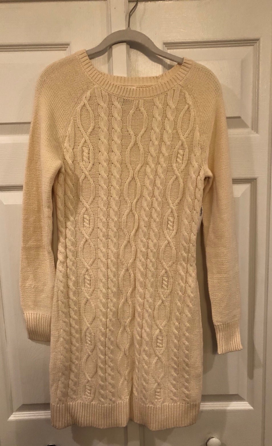 good price NWT - Cream Cable Knit Sweater Dress - Size 