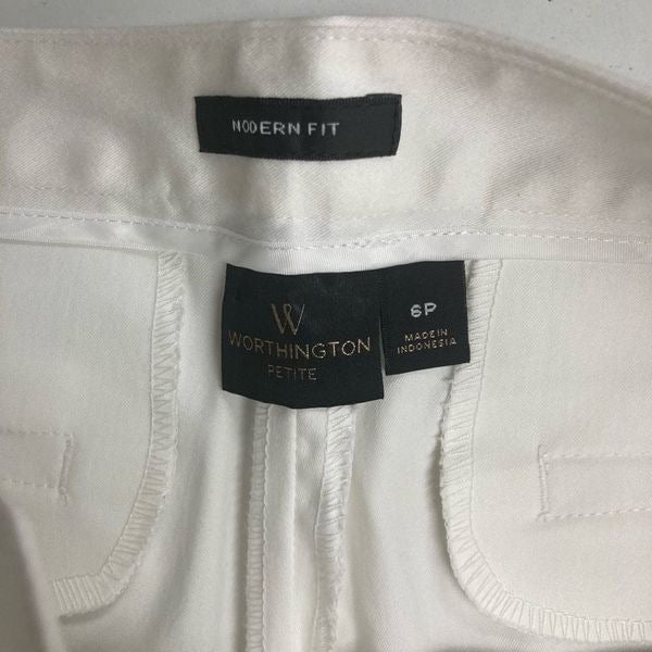 Special offer  WORTHINGTON Women’s Modern Fit Cropped Pants White Size 6/8 Petite New With Tags MD00rOqWL Discount