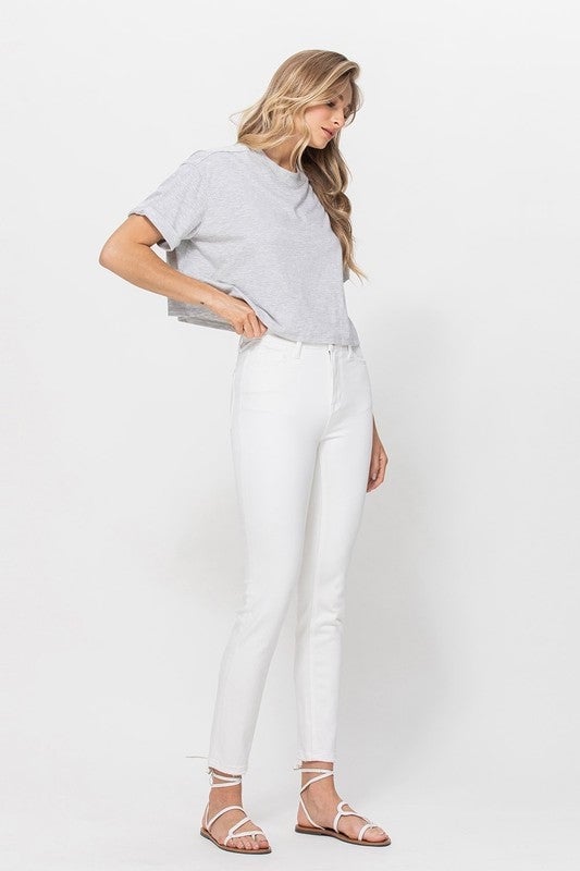 Gorgeous MOTHER white skinny jeans with fray lPUMamo9g Cool