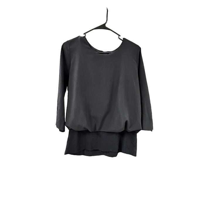 Amazing Black Cabi 3/4 Sleeve Blouse with Cinched Waist