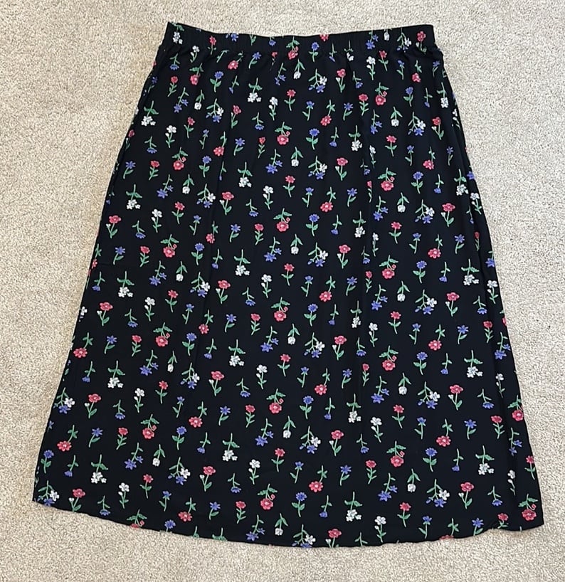 reasonable price Vintage Blair floral midi skirt size XL nCOOFfN4l Factory Price