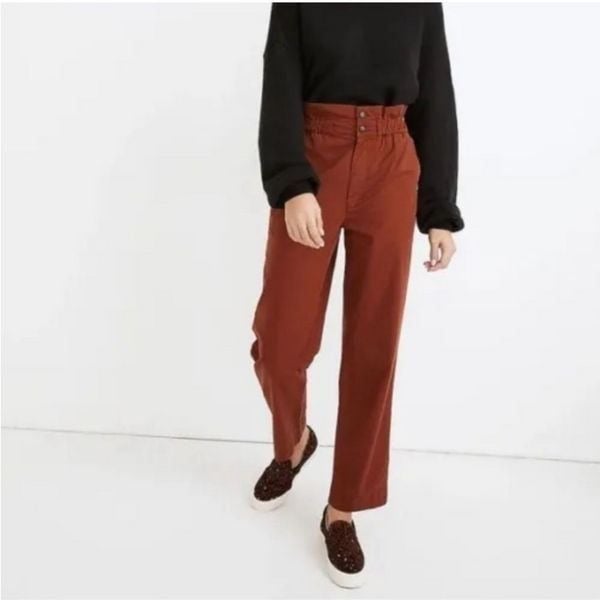 Perfect Madewell Paperbag Waist Tapered Pants Size 6 mj