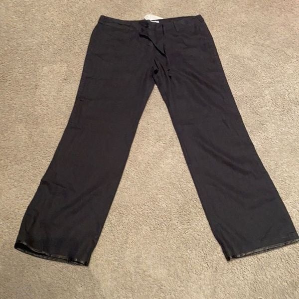 Amazing Women’s Black 100% Linen Drawstring Casual Pants Size XL NWT IJ4oCx3Da Hot Sale