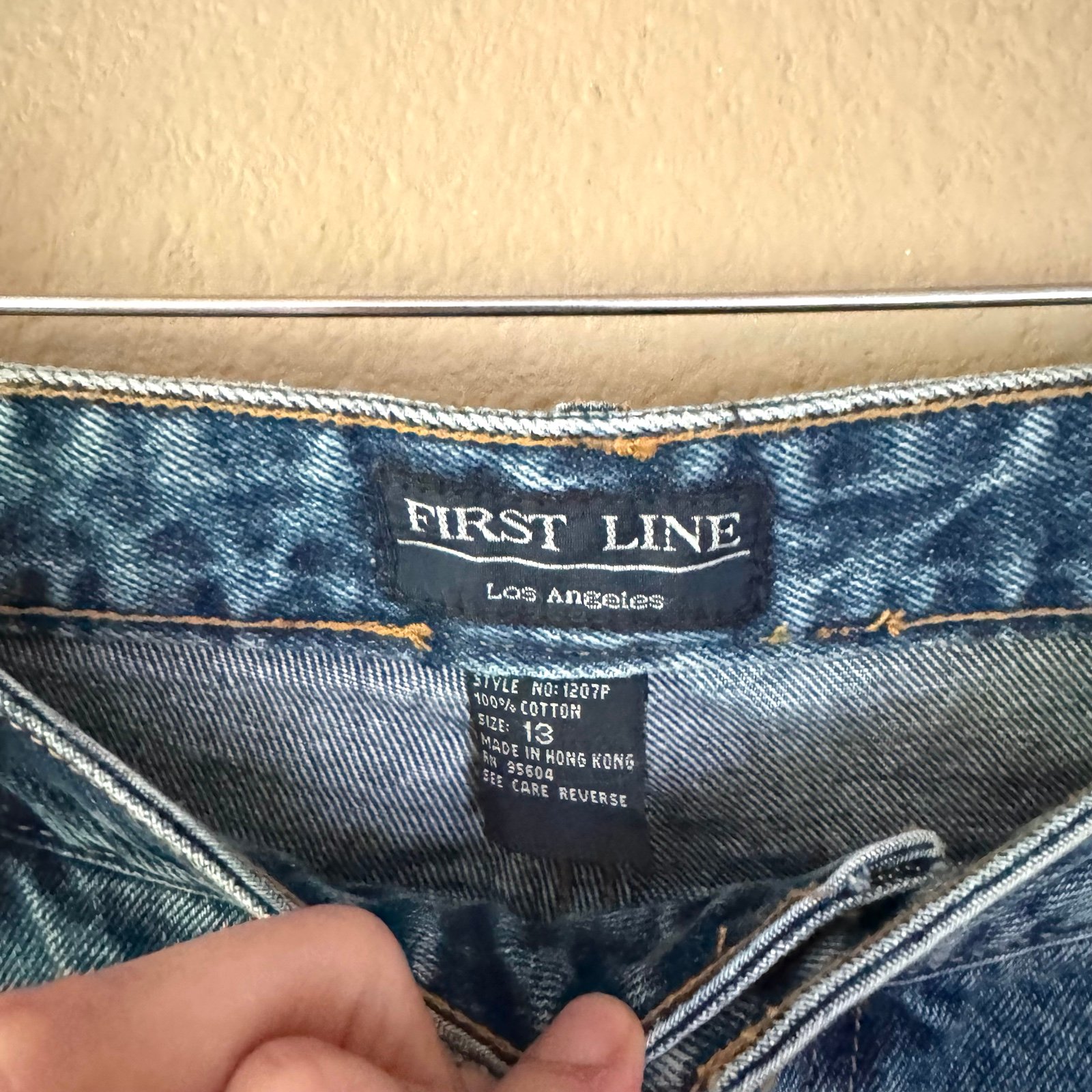 Popular First Line Mid Rise Patchwork Denim Bootcut Flare Jeans Blue Size 13/14 hdoG5Gtl6 well sale