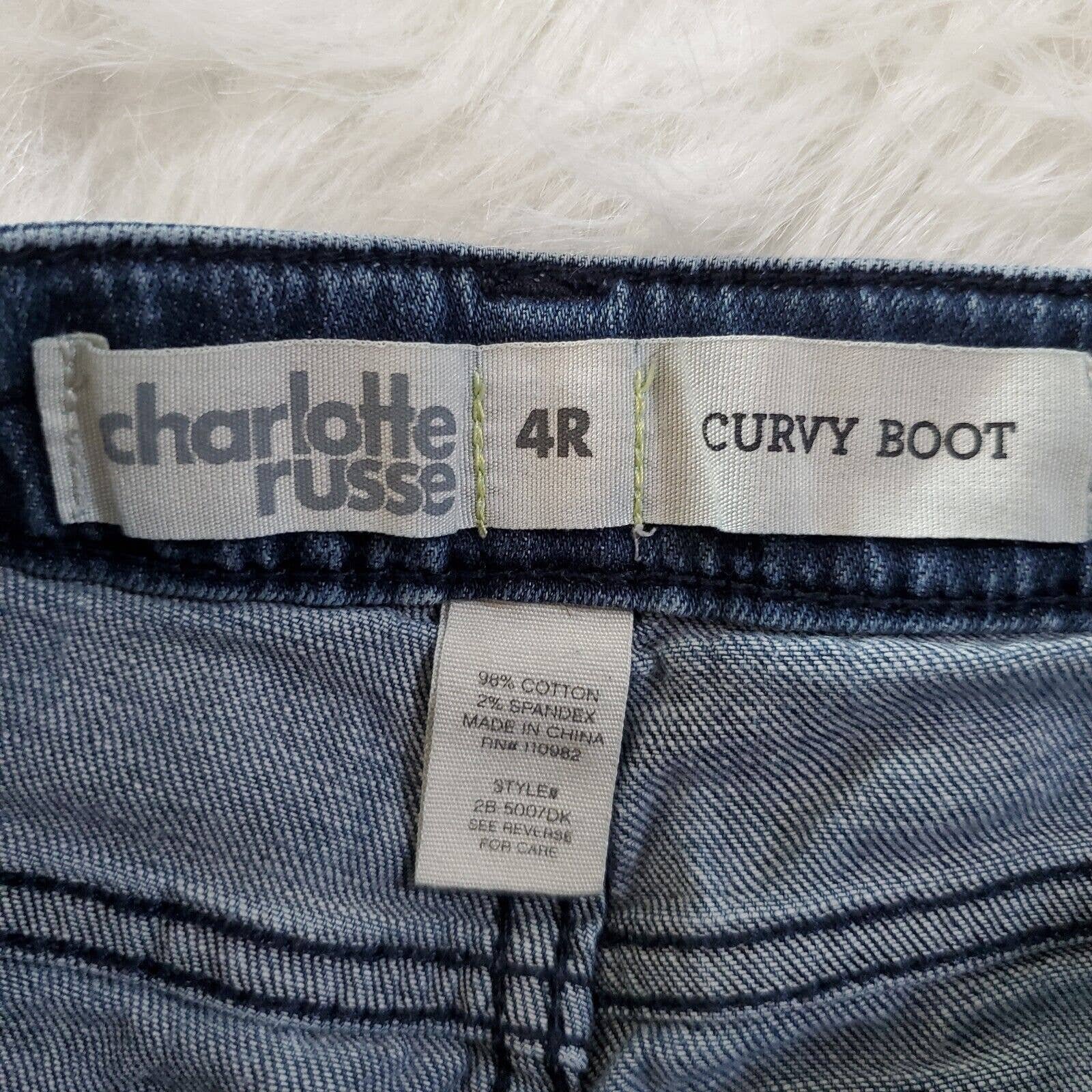 Special offer  Charlotte Russe Womens Jeans Size 4 Dark Blue Curvy Boot Cut Relaxed Stretch OlYZutNCm outlet online shop