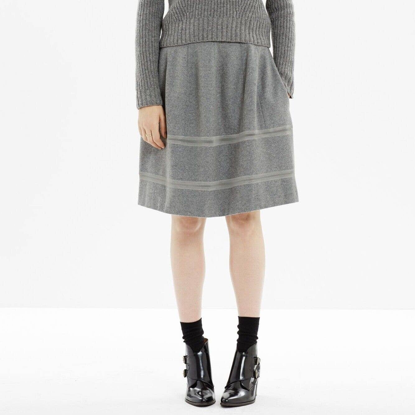 Special offer  Madewell Turnout skirt with mesh Detail Grey Size 2 MXXToBv9C outlet online shop