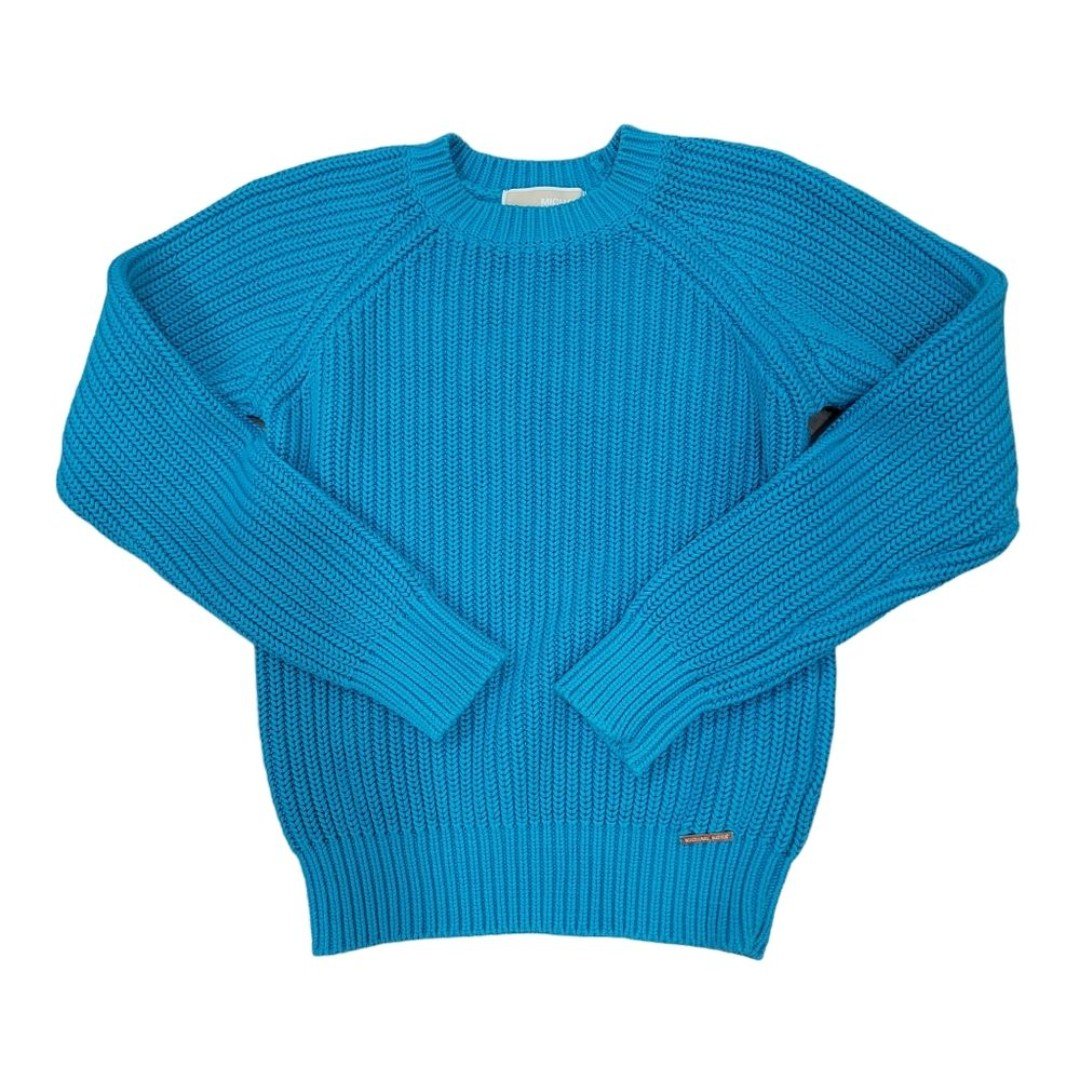 Custom Michael Kors Aqua Blue Chunky Knit Sweater Size 
