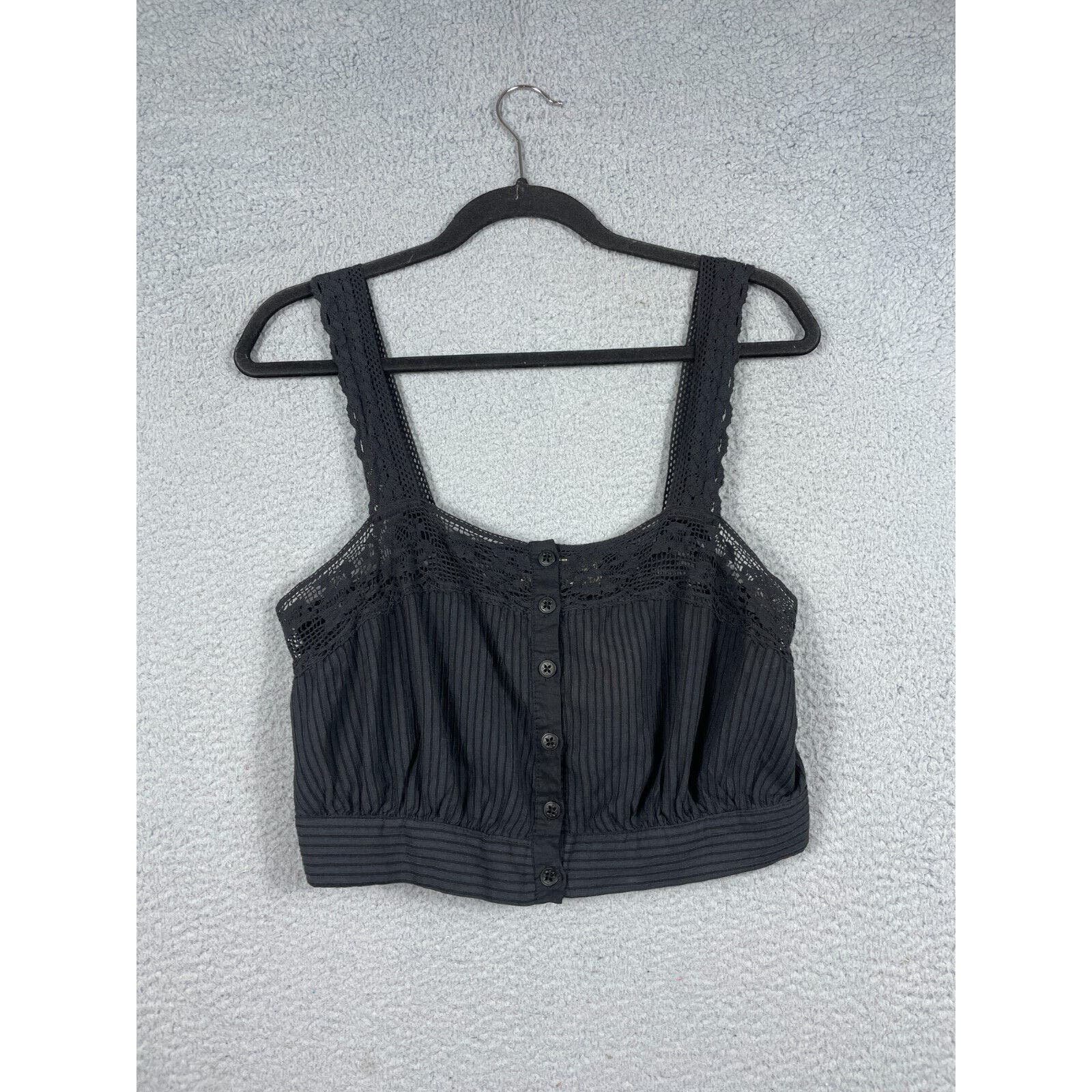 Buy Urban Outfitters Womens Size M Black Crop Tank Top 