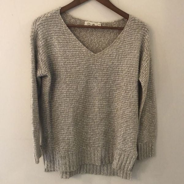 Factory Direct  RD Style knit sweater lagenlook roomy V neck soft comfy trendy long sleeve small PKhqc04ns no tax
