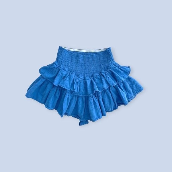Beautiful BLANCO ruffle mini Skort in Blue Size M isd9HhoOn Online Shop