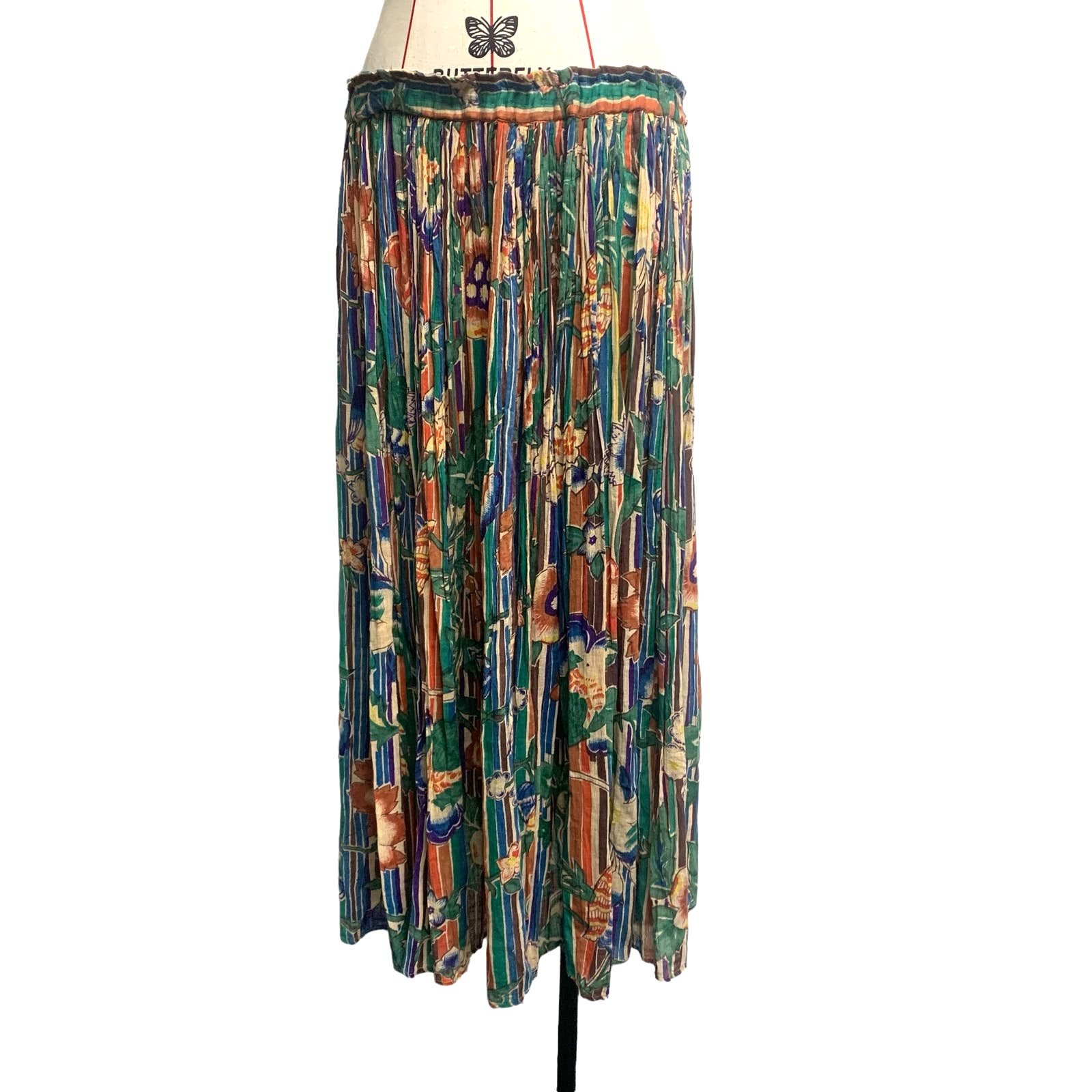 large discount Vintage Bila Womens Size M Colorful Printed Pleated Skirt fFNRcTk5r online store