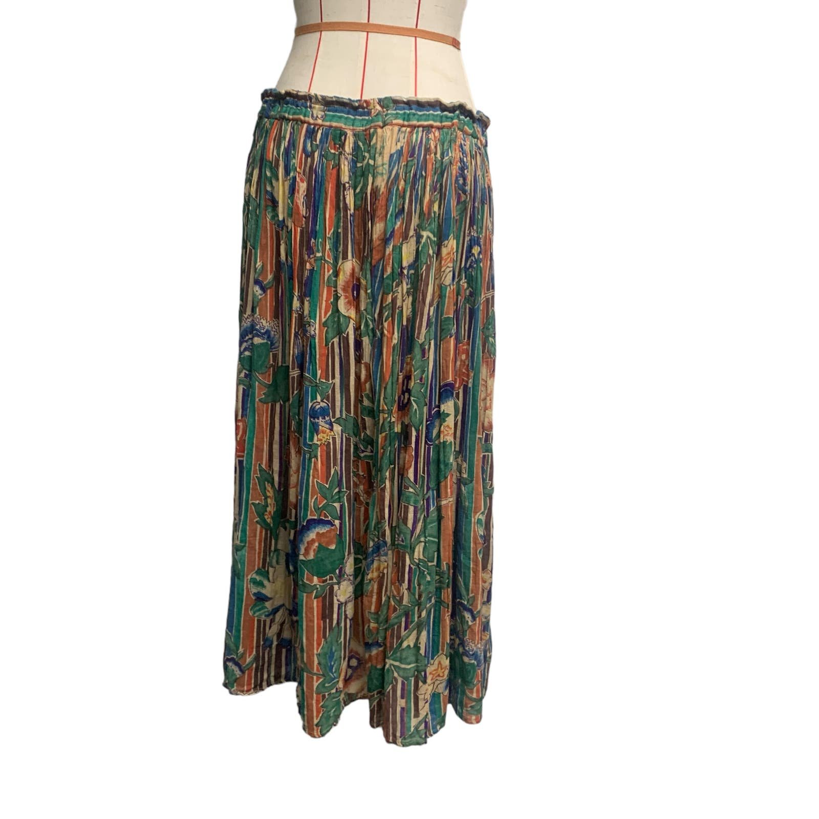 large discount Vintage Bila Womens Size M Colorful Printed Pleated Skirt fFNRcTk5r online store