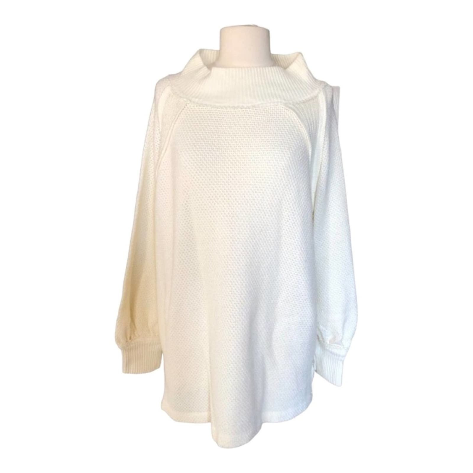 large discount Free People NWT She’s A Keeper Ribbed Funnel Neck Sweater. Ivory, Extra Small NJwRWE0p9 High Quaity