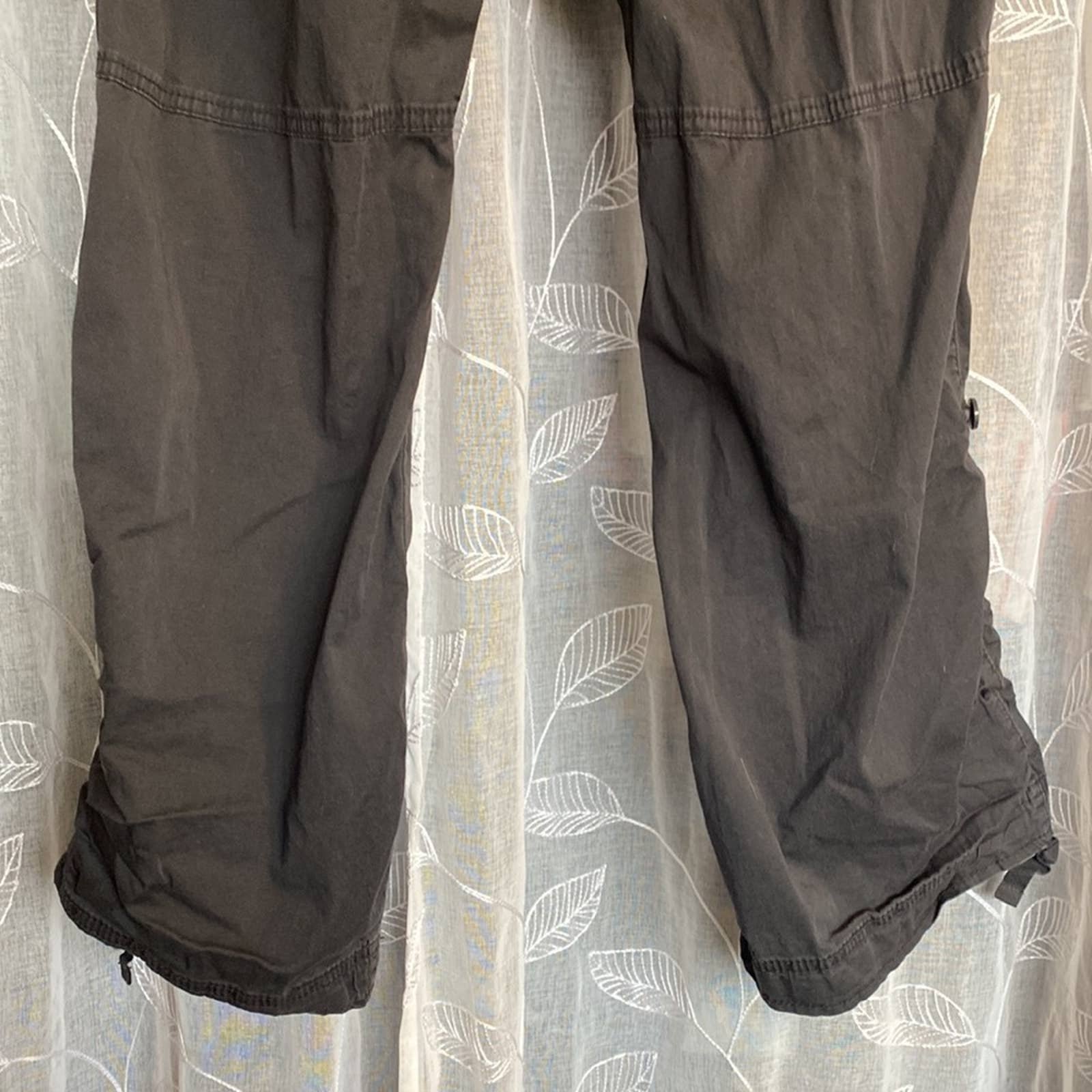 Simple Supplies gray cargo style pants drawstring waist Capri to full length pant pS00NnMU2 US Outlet