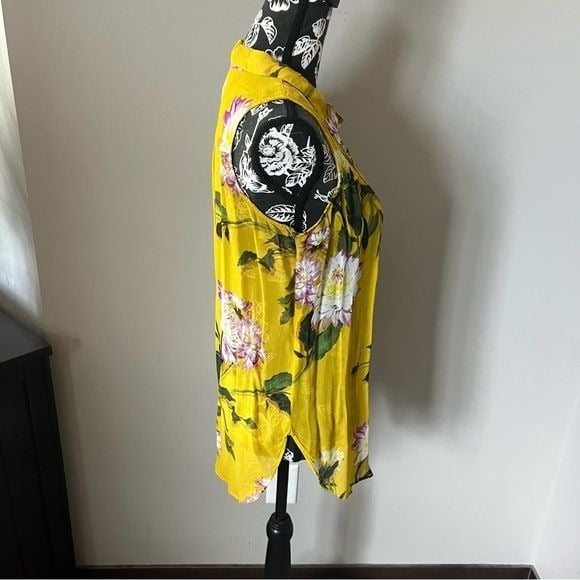 good price Anthropologie Maeve Floral Sleeveless shirt top blouse size 6 yellow iS2Rz2rut High Quaity