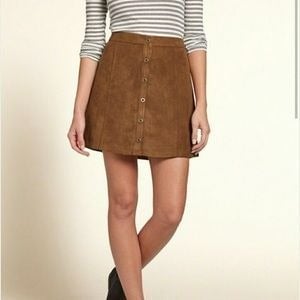 cheapest place to buy  Hollister Brown Suede Button Dow