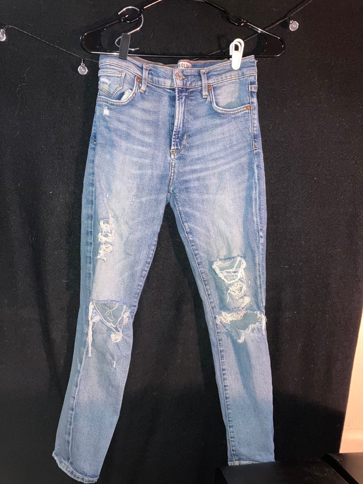 Comfortable Agolde Premium Jeans distressed skinny jean