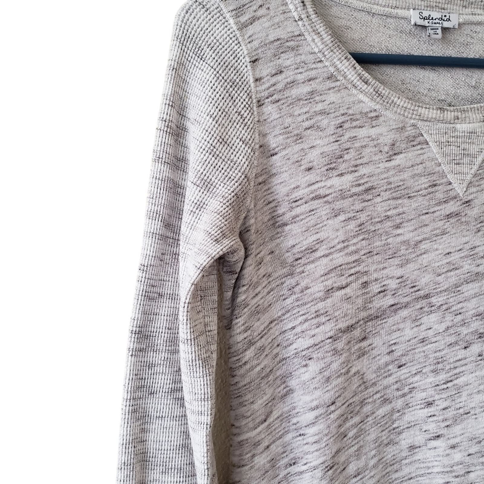 Cheap Splendid Women´s Heathered Gray Scoop Neck Long Sleeves Pullover Sweatshirt XS ndiF9wkJw Discount