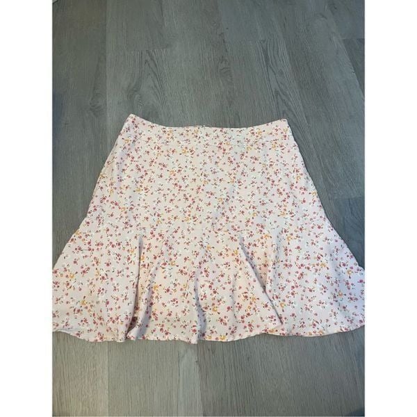 Latest  Francesca’s Pink Floral High Rise Mini Skirt Size Medium ndStODheP US Sale