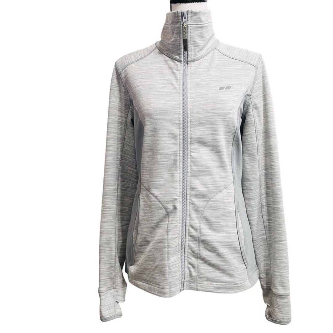 The Best Seller Koppen Fitted Full-Zip Athletic Jacket Marled Gray Sz Small FGHTNxc8W best sale