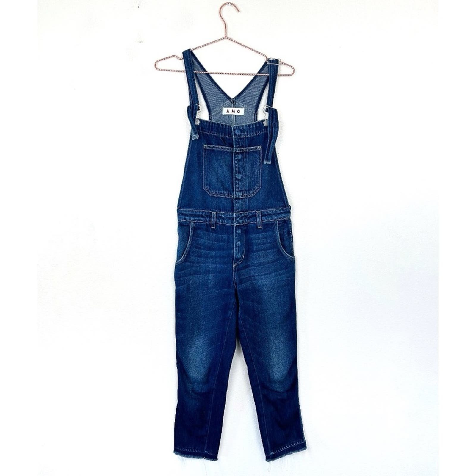 floor price AMO Babe Denim Cotton Overalls in True Blue pIGk9CCYn just for you