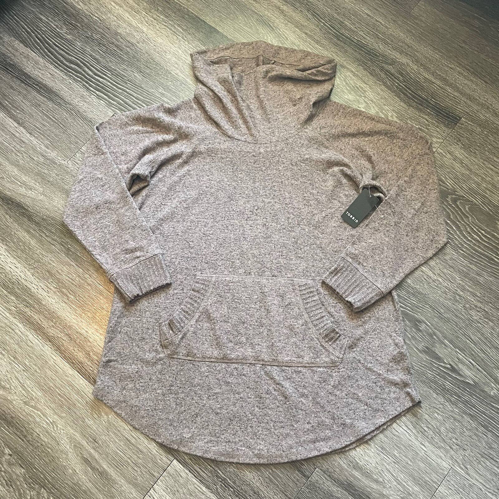 Elegant Torrid Cowl Neck Tunic Sweatshirt Super Soft Plush Light Gray Size 1X NWT Mb1FaQLKV Wholesale