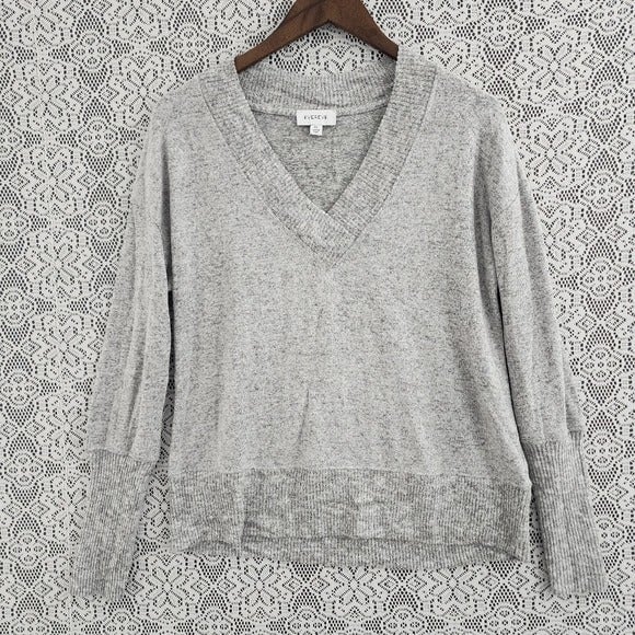 Great Evereve Rayon blend V neck Pullover Soft Sweater 