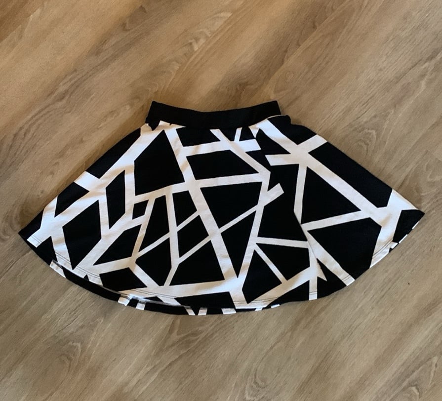 Latest  Bar III Skater Skirt black & white size XS OkH0