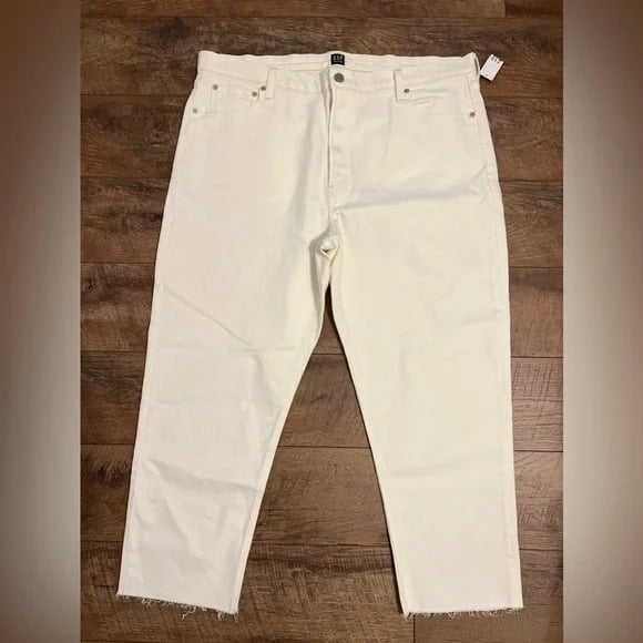 large selection Gap Denim Cheeky Straight off white ankle jeans NWT kJBoTudyS on sale