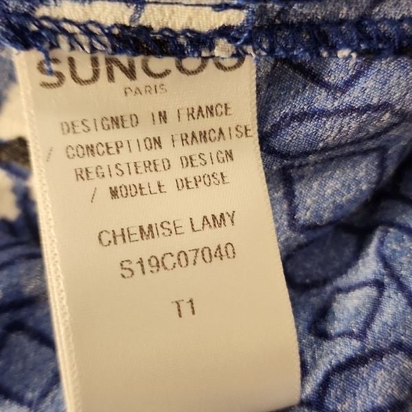 Great SUNCOO PARIS blue blouse size small n3JReYs4i Everyday Low Prices